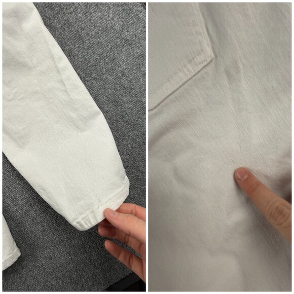 Eileen Fisher Women White Stretch Jeans Size 16W Organic Cotton Spandex Adult - Picture 14 of 16